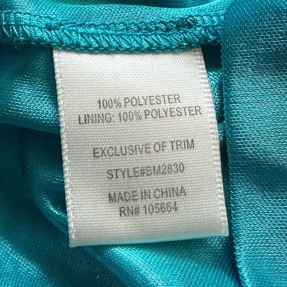 BADGLEY MISCHKA American Glamour Boho Coastal Blue Embellished Maxi Dress, 2XL - Picture 10 of 15